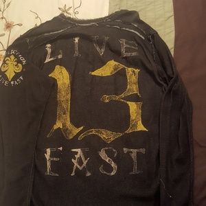 Affliction long sleeve,  reversible shirt.